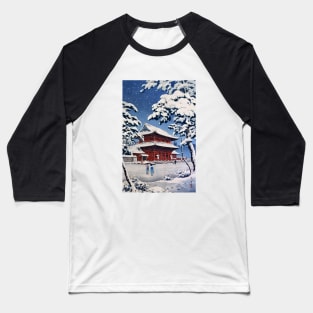 Zojoji Temple in Snow by Tsuchiya Koitsu Baseball T-Shirt